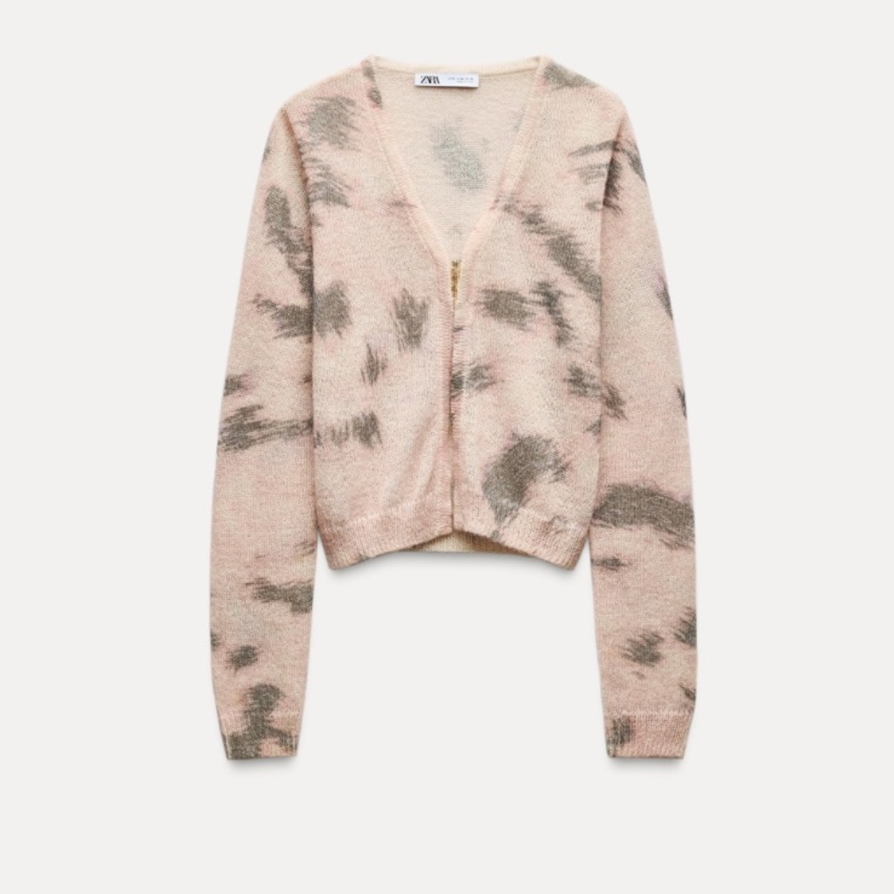 Zara NWT printed open cardigan 0014/102